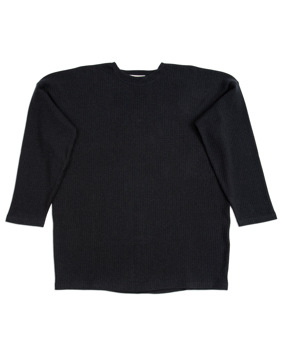 Olde Homesteader Extra Cotton Rib Crewneck L/S - Black - Standard & Strange