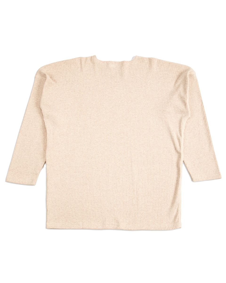 Olde Homesteader Extra Cotton Rib Crewneck L/S - Ecru - Standard & Strange