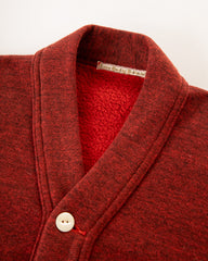 Olde Homesteader Mix Extra Cotton Fleece Cardigan - Turkey Red - Standard & Strange