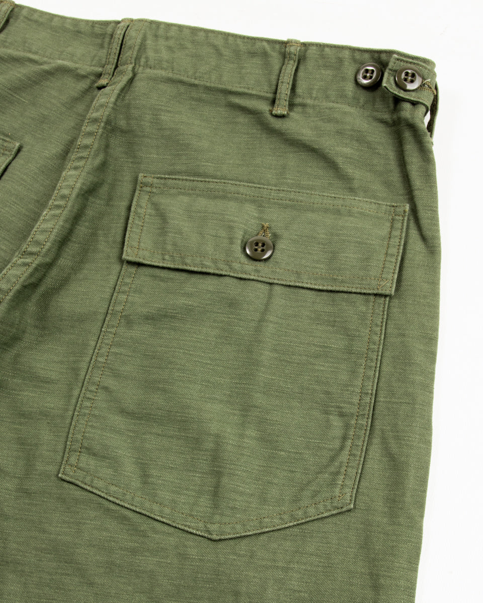 OrSlow Fatigue Pants - Regular Fit - Olive Reverse Sateen - Standard & Strange