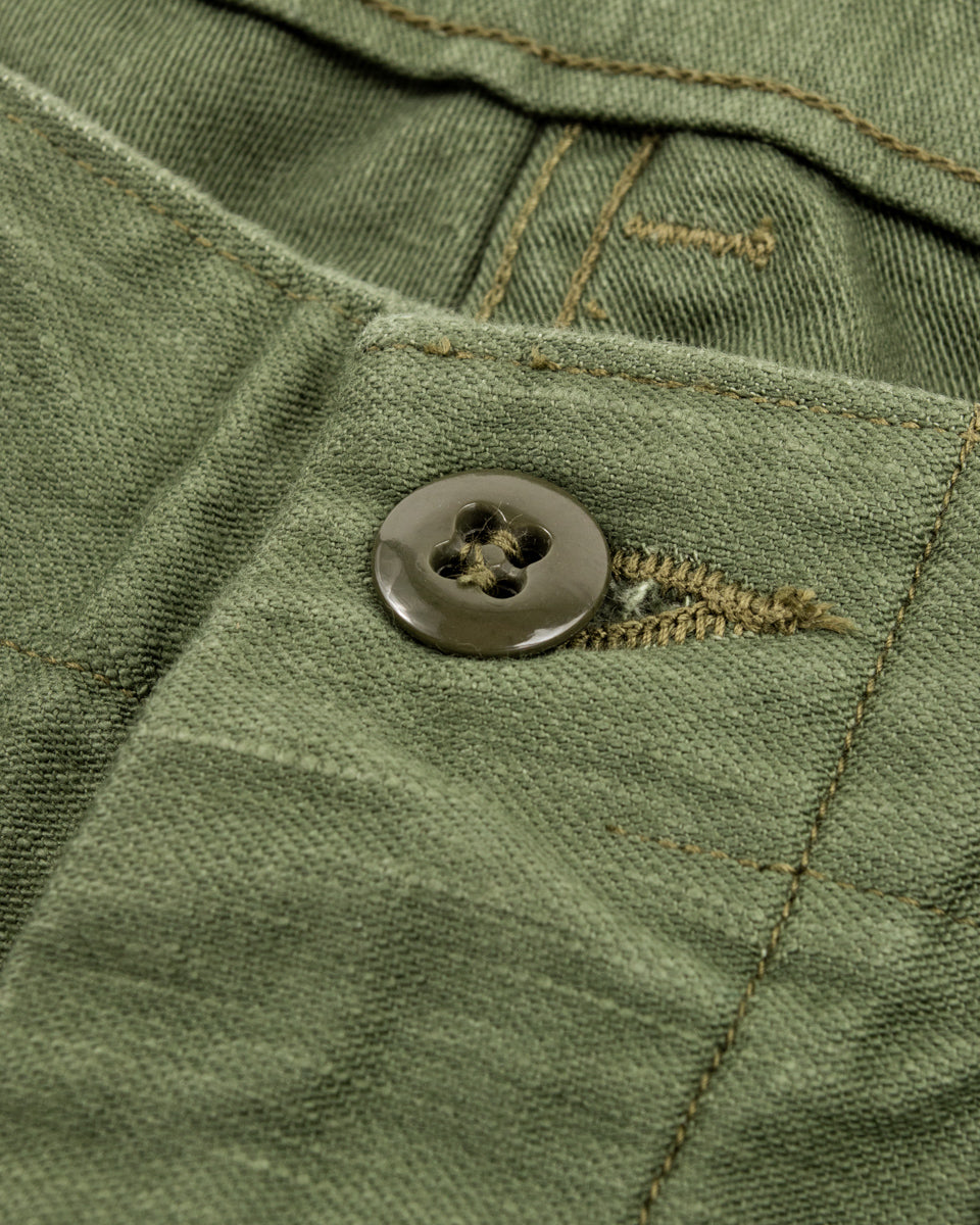 OrSlow Slim Fit Fatigue Pants - Olive Reverse Sateen - Standard & Strange