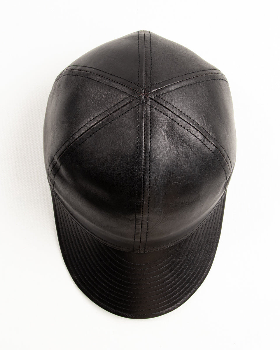 Papa Nui A-26 Cap - Black Shinki Horsehide - Standard & Strange
