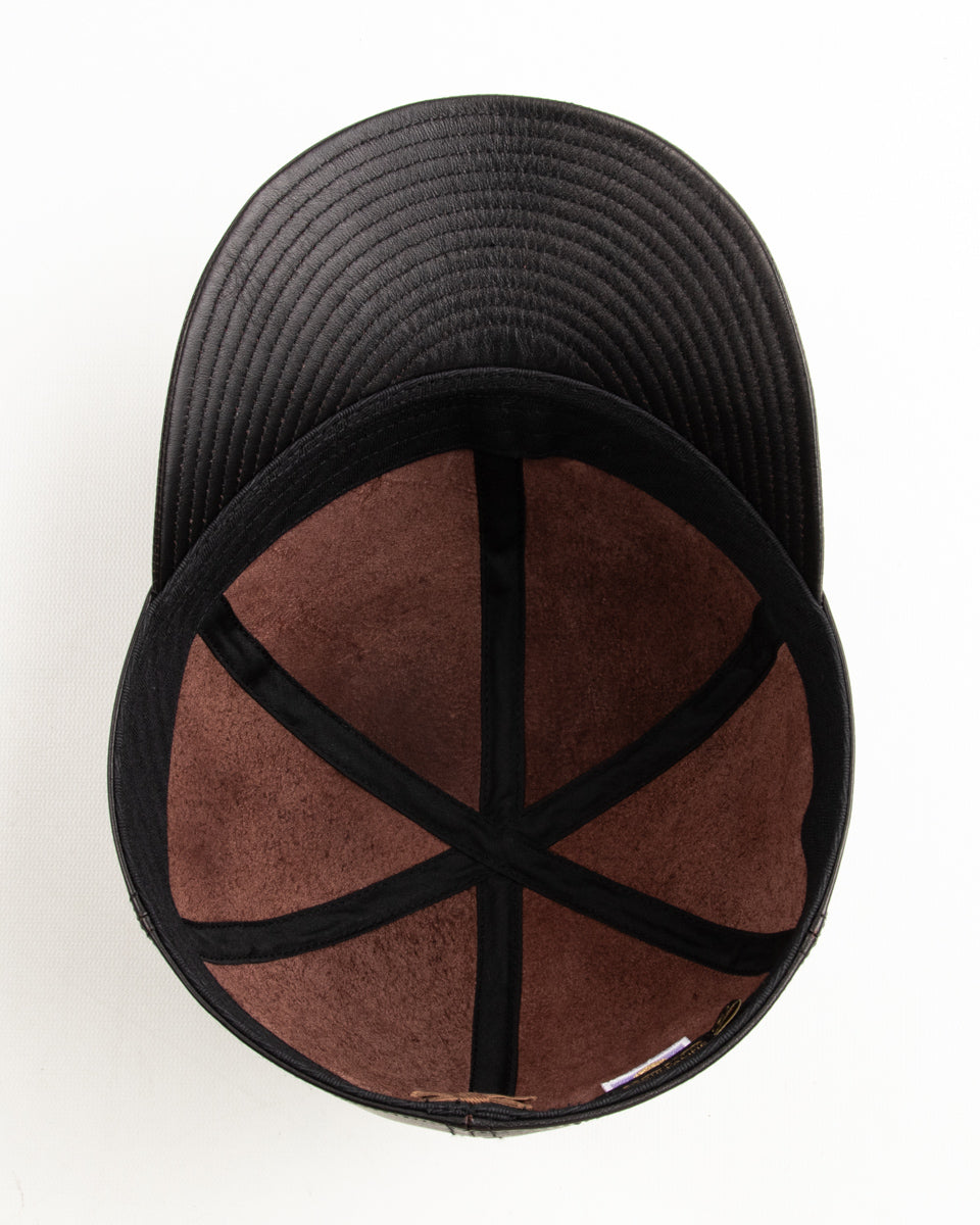 Papa Nui A-26 Cap - Black Shinki Horsehide - Standard & Strange