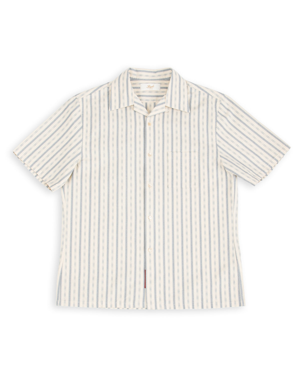 Prequel S&S x Prequel Short Open Collar Shirt - Beige Classic Riviera Stripe - Standard & Strange