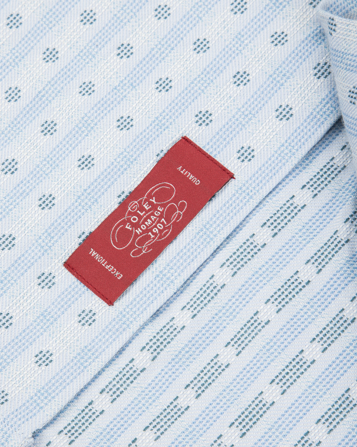 Prequel S&S x Prequel Short Open Collar Shirt - Blue Classic Dobby Check - Standard & Strange