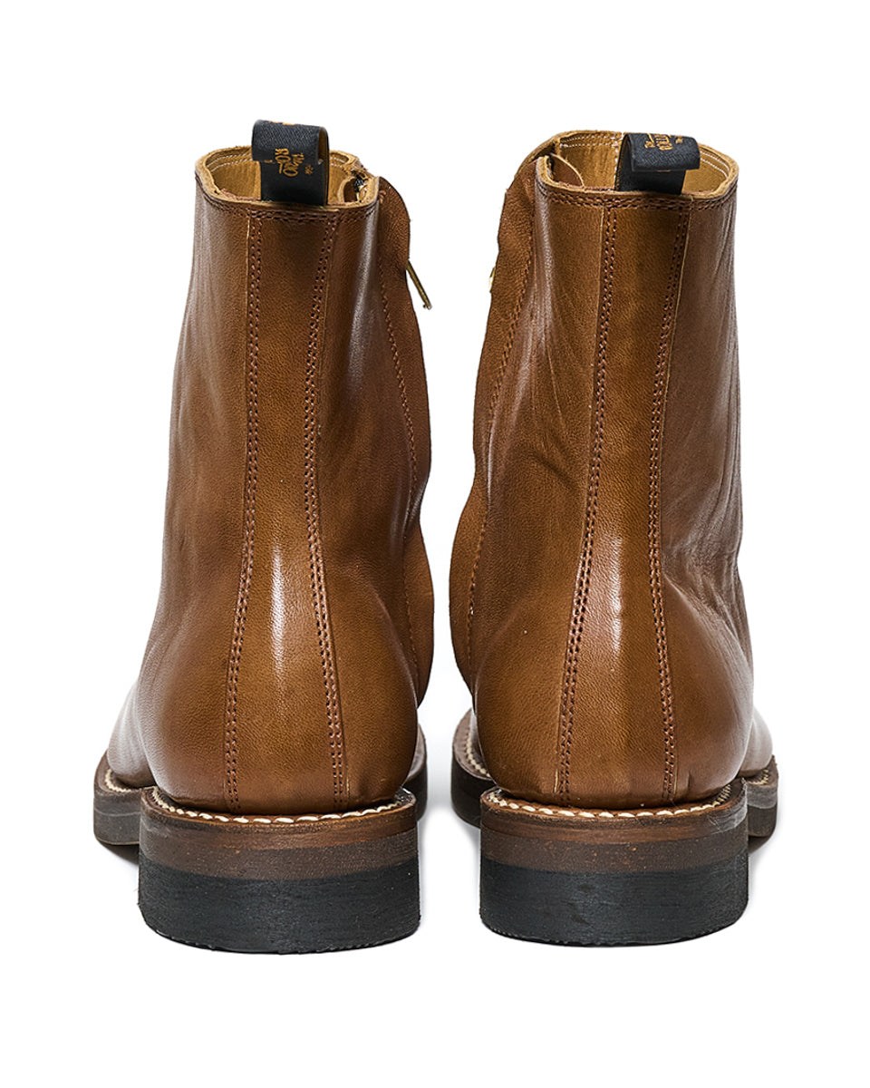 Rolling Dub Trio Pre-order [Pre-Order for Early / Mid 2025 Delivery] Casper Side Zip Boot - Brown Horsehide - Standard & Strange