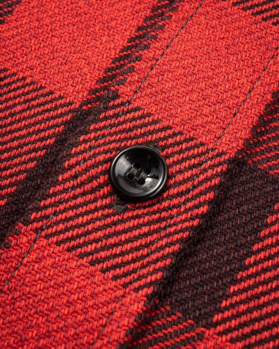 The Real McCoy's 8HU Twisted-Yarn Buffalo Check Flannel Shirt - Red/Black - Standard & Strange