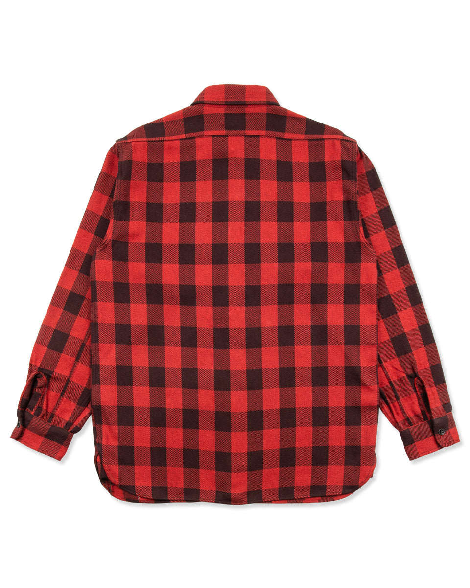 The Real McCoy's 8HU Twisted-Yarn Buffalo Check Flannel Shirt - Red/Black - Standard & Strange