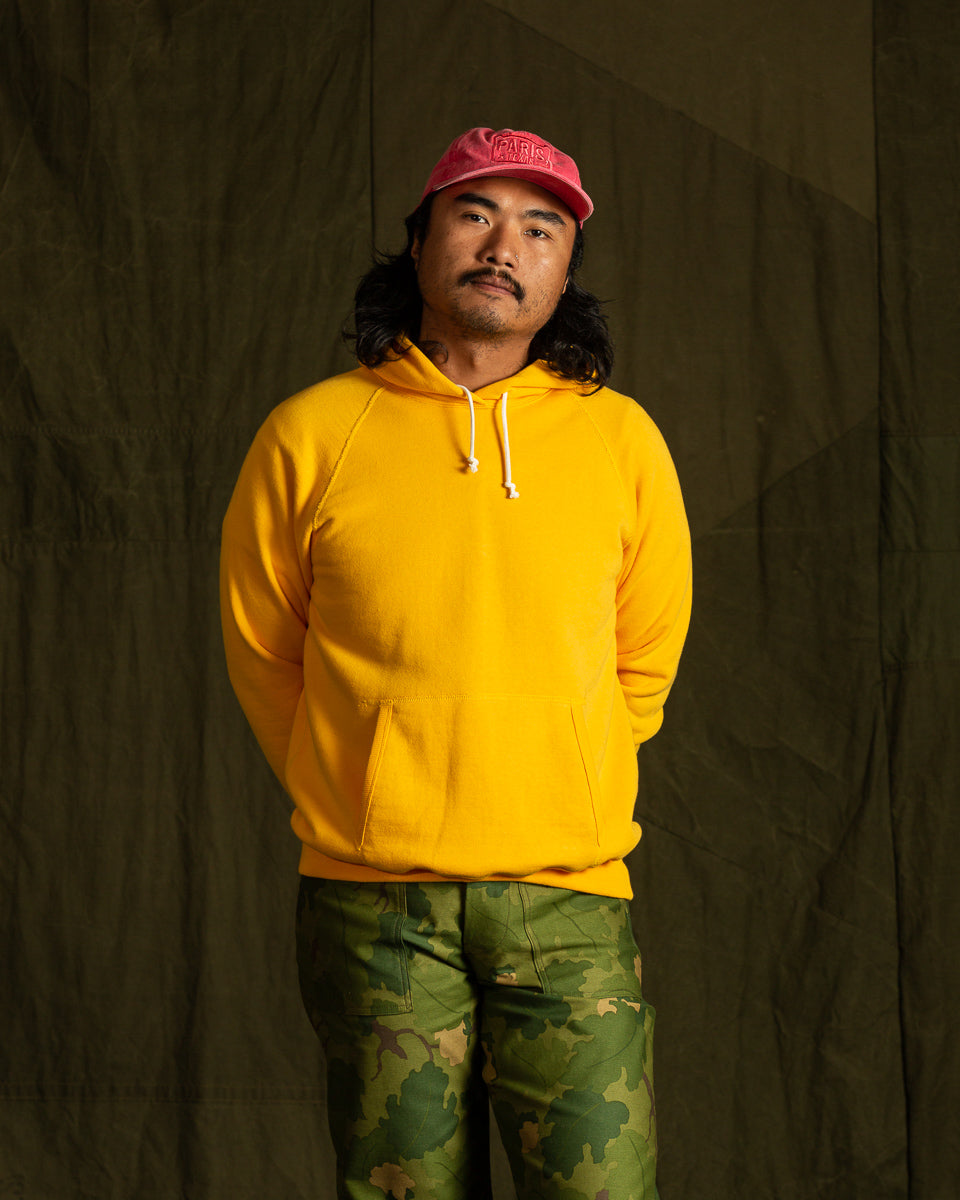 The Real McCoy's 9oz Loopwheel Pullover Hoodie - Yellow - Standard & Strange