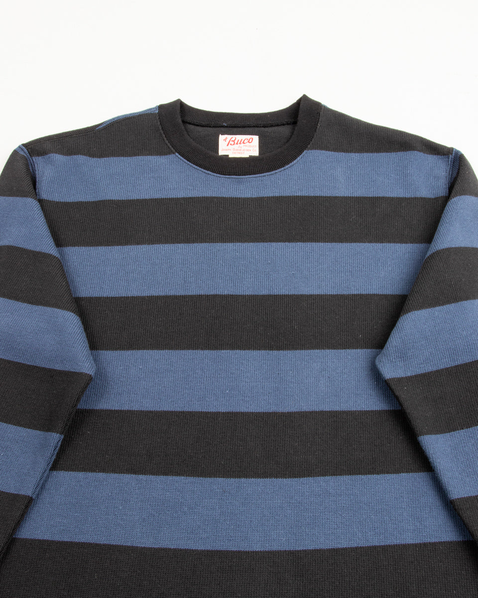 The Real McCoy's Buco Heavy Stripe Racing Jersey - Black/Blue - Standard & Strange