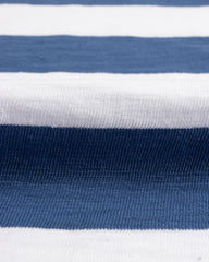 The Real McCoy's Buco Stripe L/S Tee - White/Blue - Standard & Strange