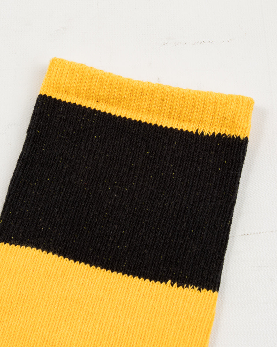 The Real McCoy's Buco Striped Action Socks - Yellow/Black - Standard & Strange