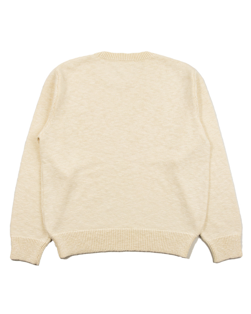 The Real McCoy's Cotton Crewneck Sweater - Ecru - Standard & Strange