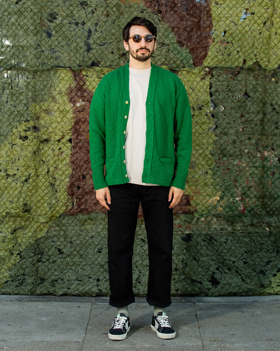 The Real McCoy's Cotton Summer Cardigan - Green - Standard & Strange