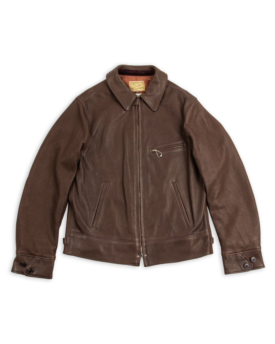 The Real McCoy's Freeman 30s Sports Jacket (Deerskin) Brown