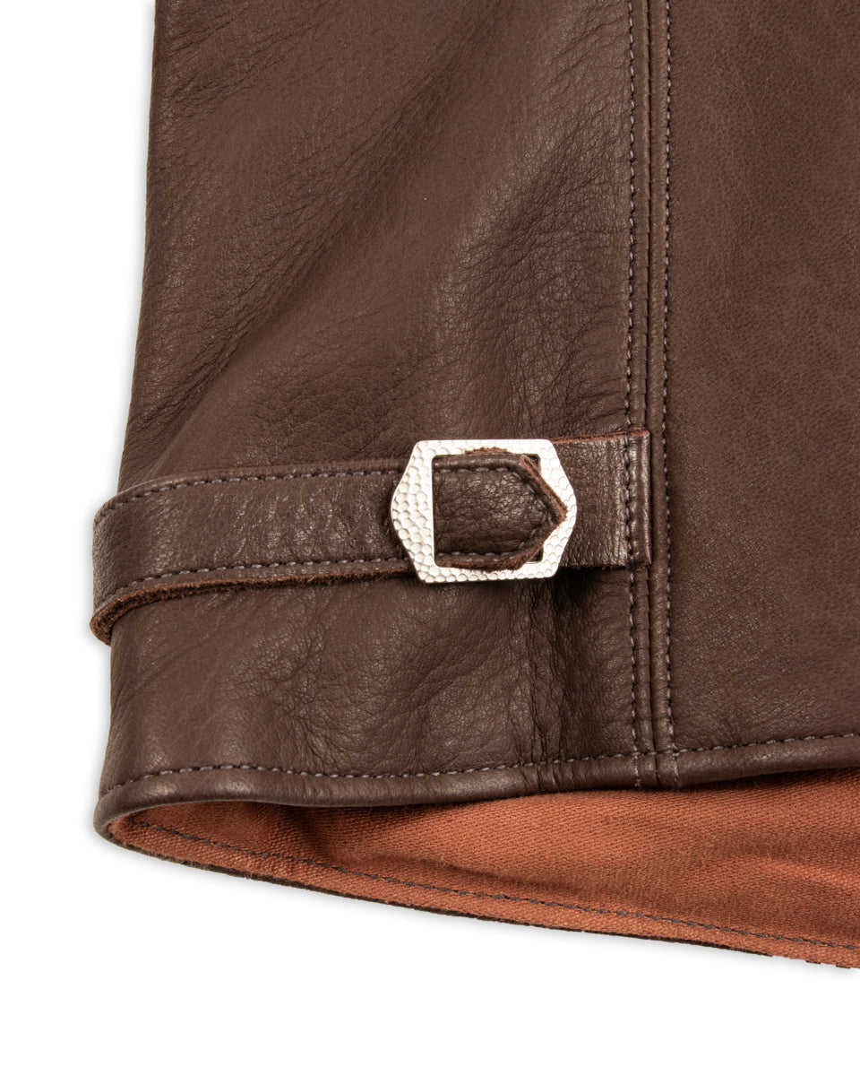 The Real McCoy's Freeman 30s Sports Jacket (Deerskin) - Brown - Standard & Strange