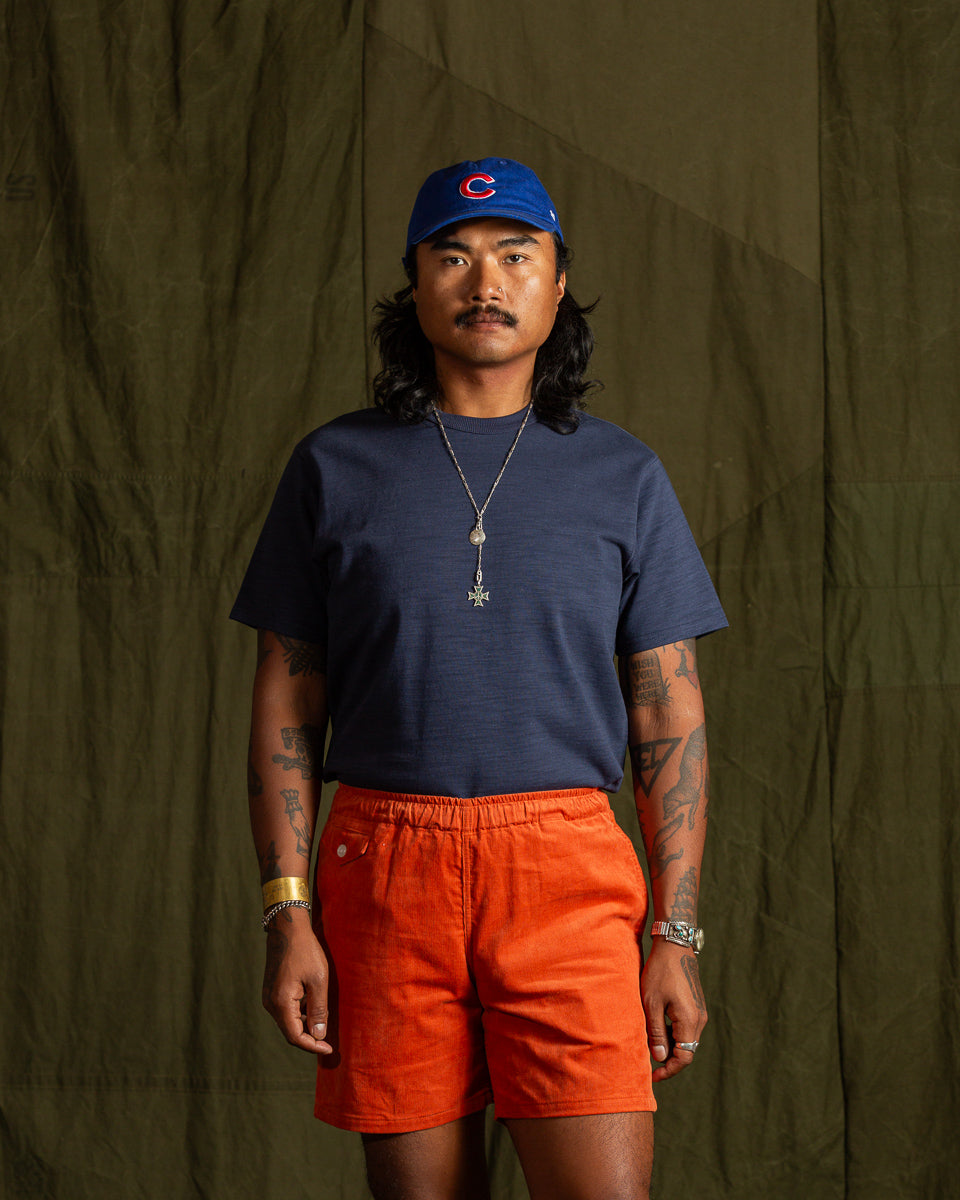 The Real McCoy's Heavy Cotton Slub Jersey - Navy - Standard & Strange