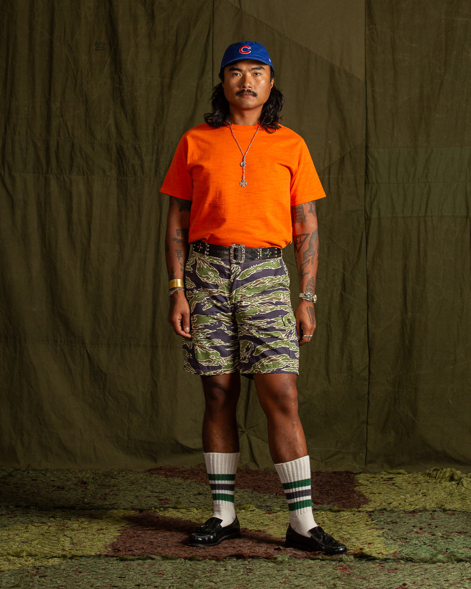 The Real McCoy's Heavy Cotton Slub Jersey - Tangerine - Standard & Strange