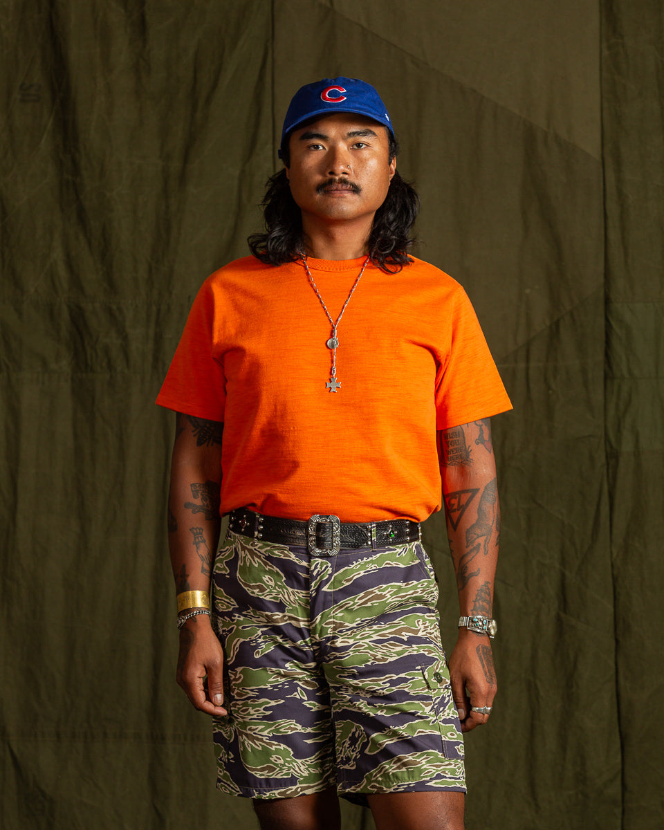 The Real McCoy's Heavy Cotton Slub Jersey - Tangerine - Standard & Strange