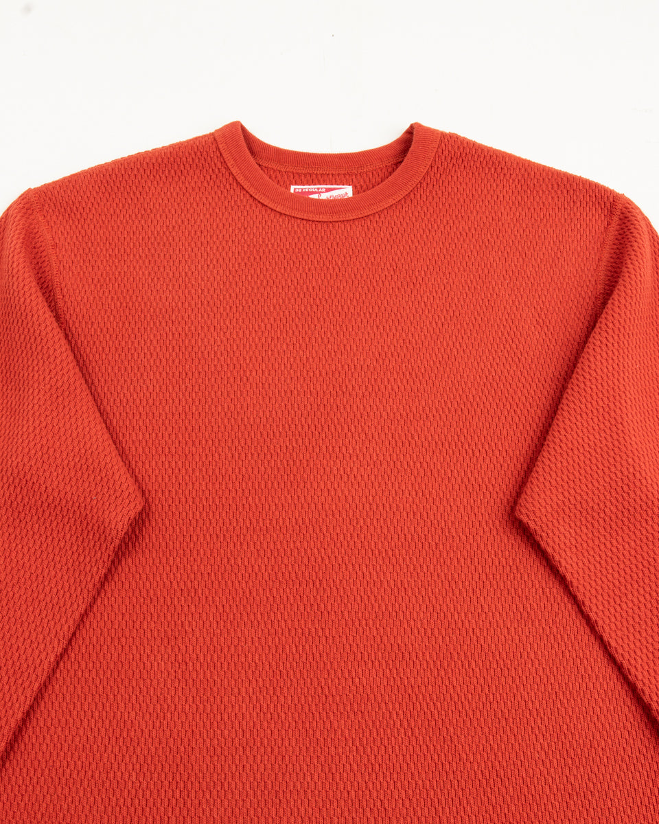 The Real McCoy's Honeycomb Thermal Shirt - B. Red - Standard & Strange