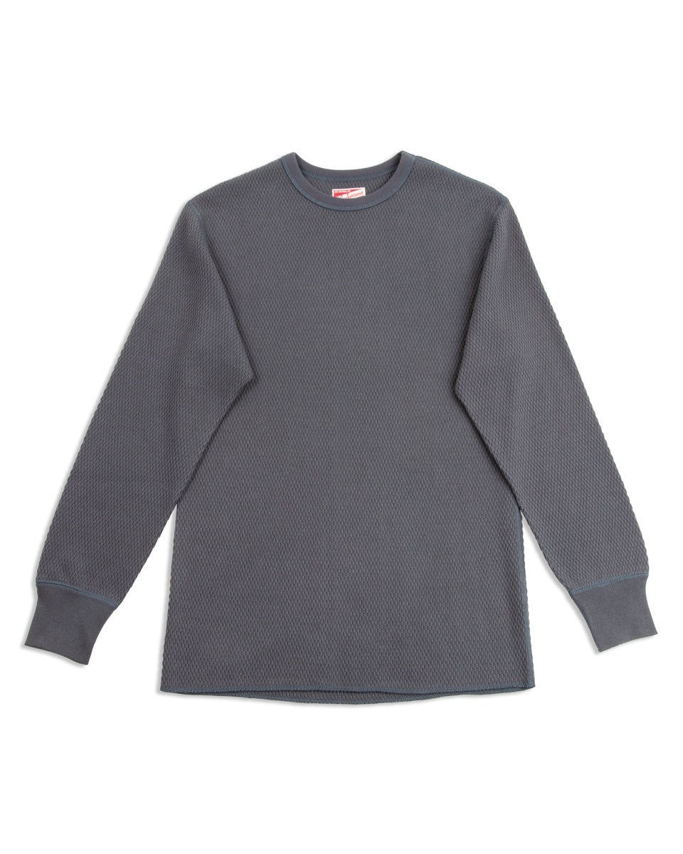 The Real McCoy's Honeycomb Thermal Shirt - Ink Blue – Standard