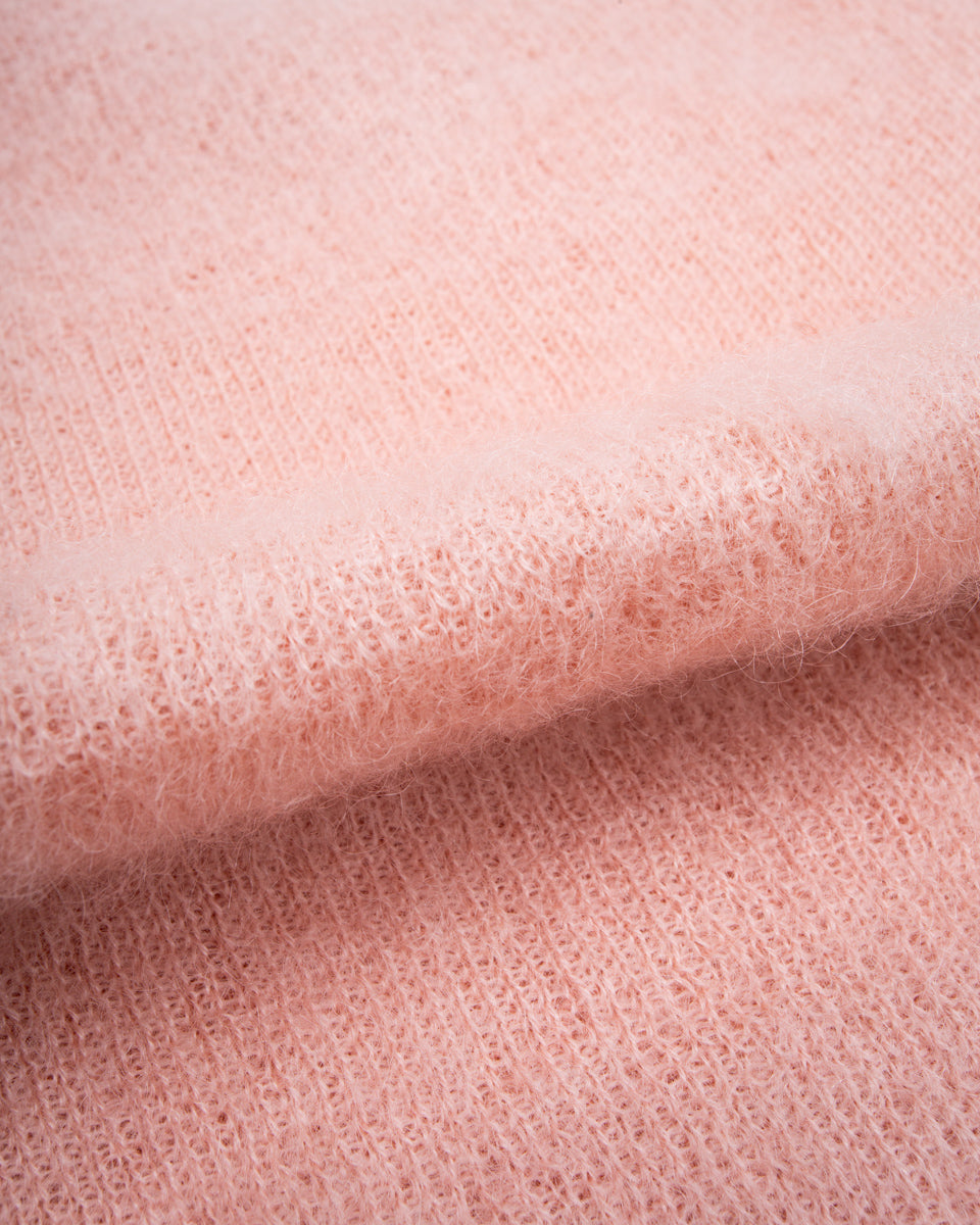 The Real McCoy's Joe McCoy Mohair V-Neck Sweater - Flamingo - Standard & Strange