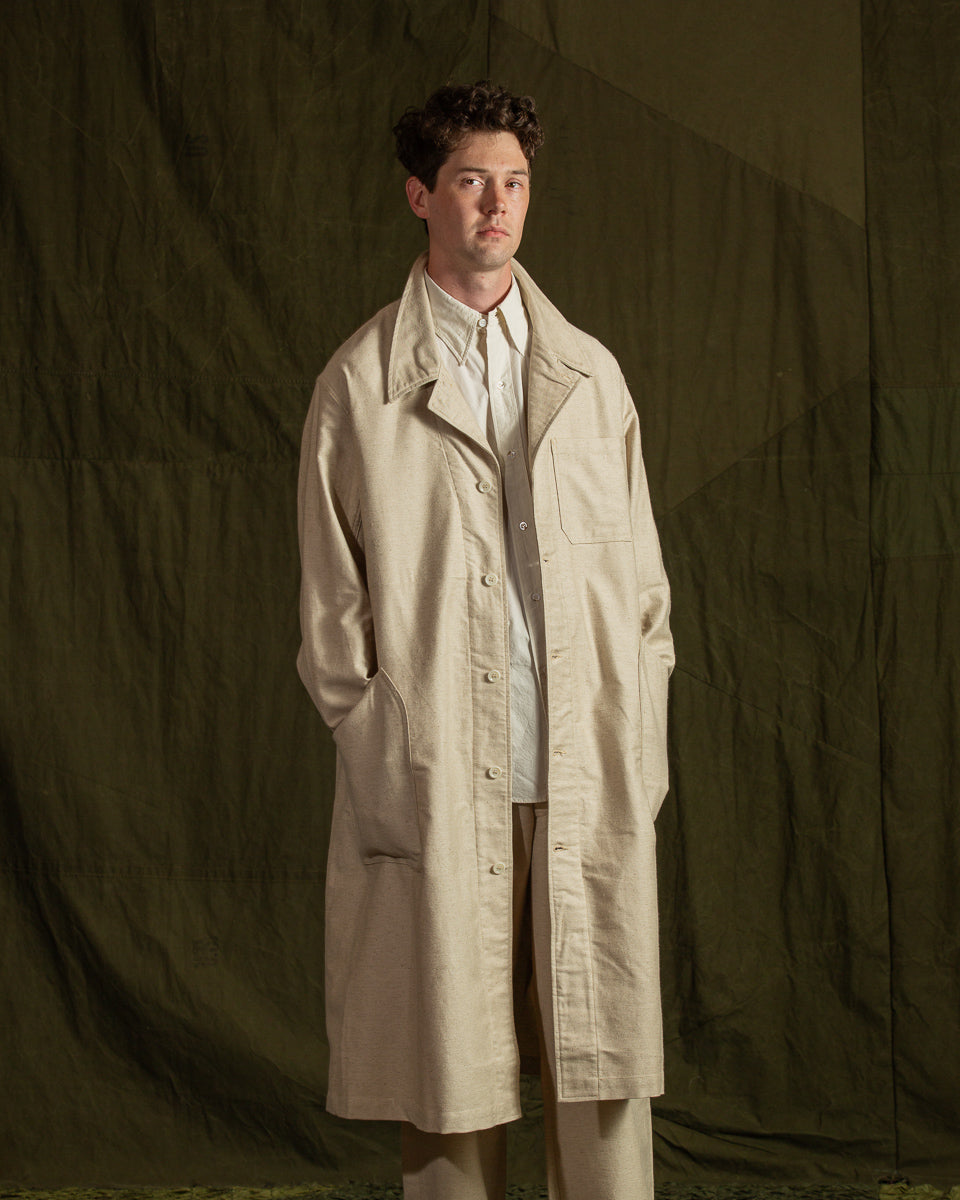 The Real McCoy's Linen Atelier Coat - Beige - Standard & Strange