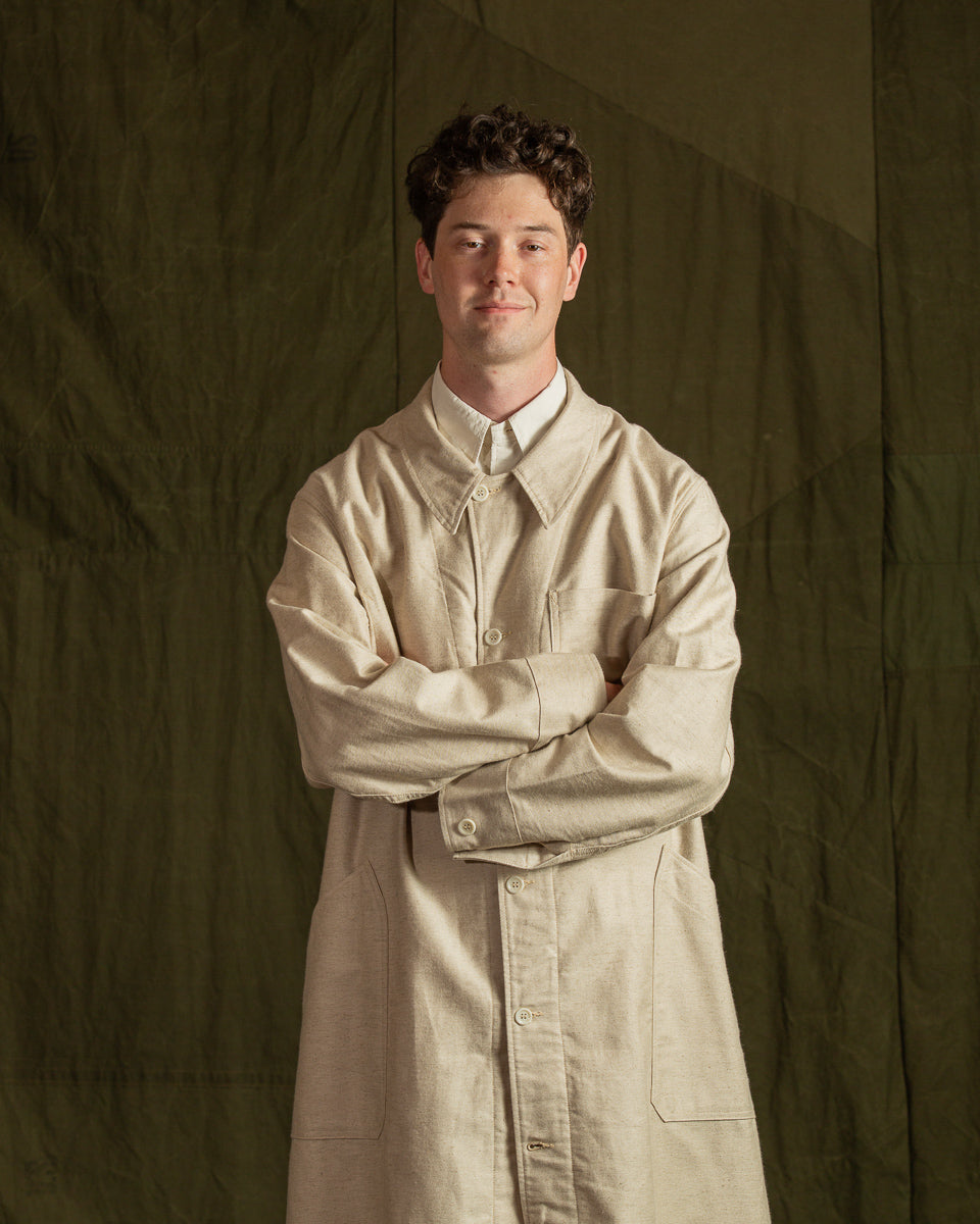 The Real McCoy's Linen Atelier Coat - Beige - Standard & Strange