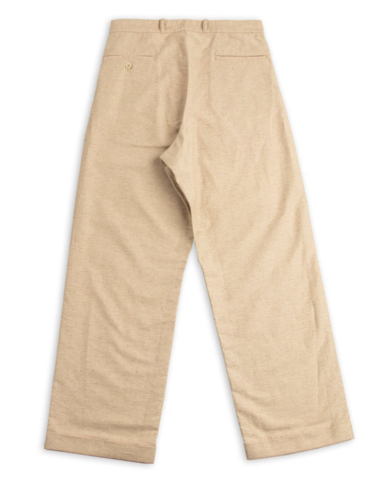 The Real McCoy's Linen Atelier Trousers - Beige - Standard & Strange