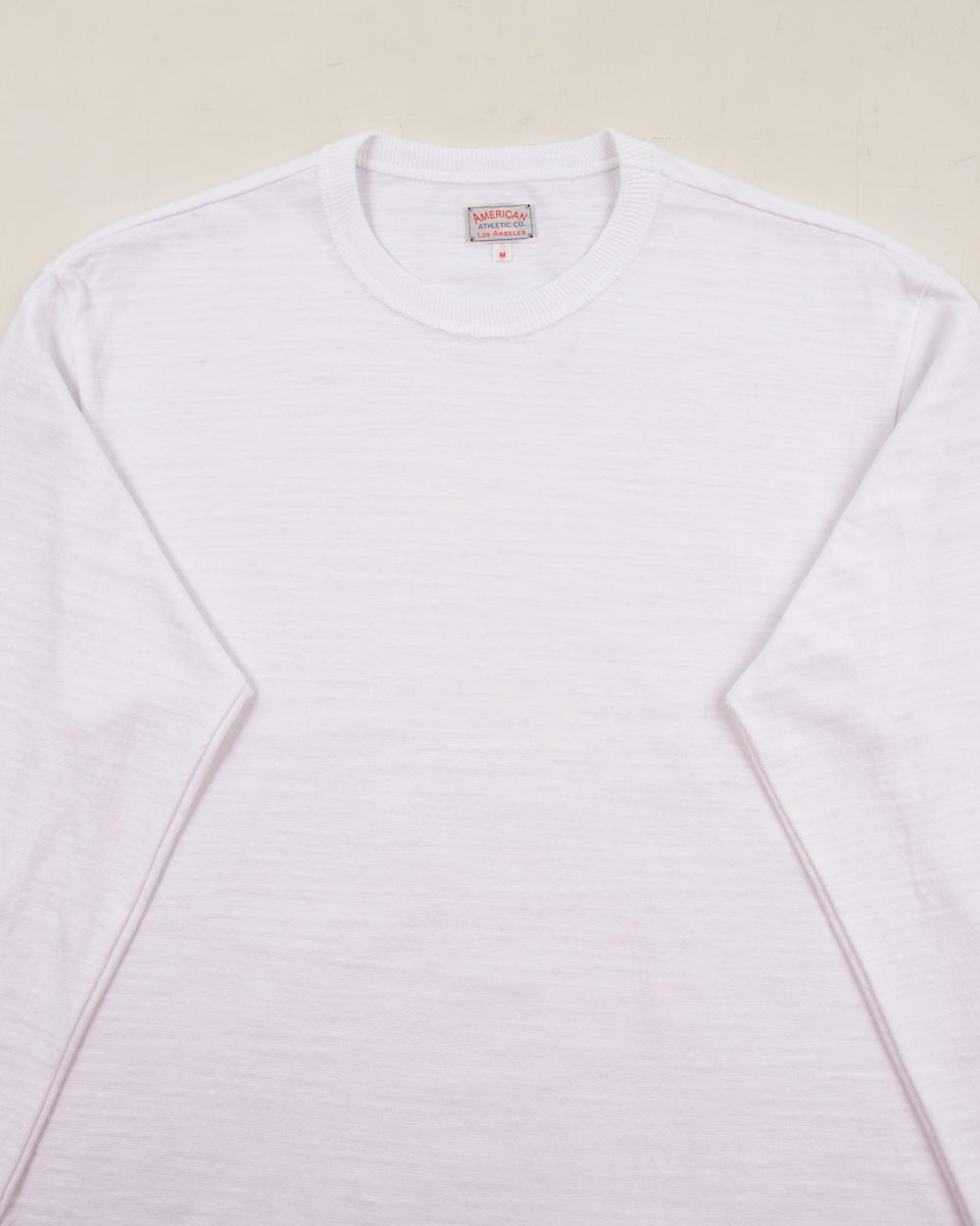 The Real McCoy's Loopwheeled Athletic Longsleeve Tee - White - Standard & Strange