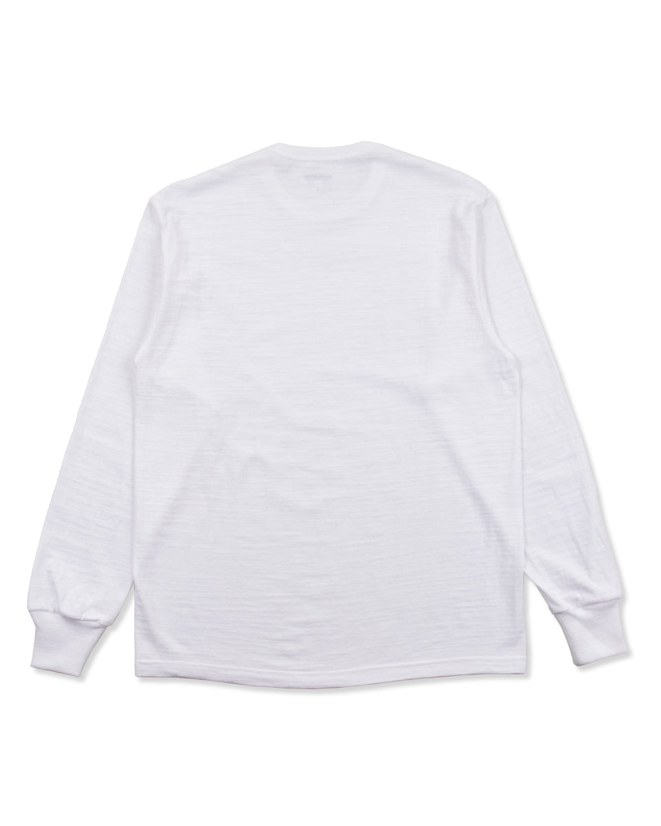 The Real McCoy's Loopwheeled Athletic Longsleeve Tee - White - Standard & Strange