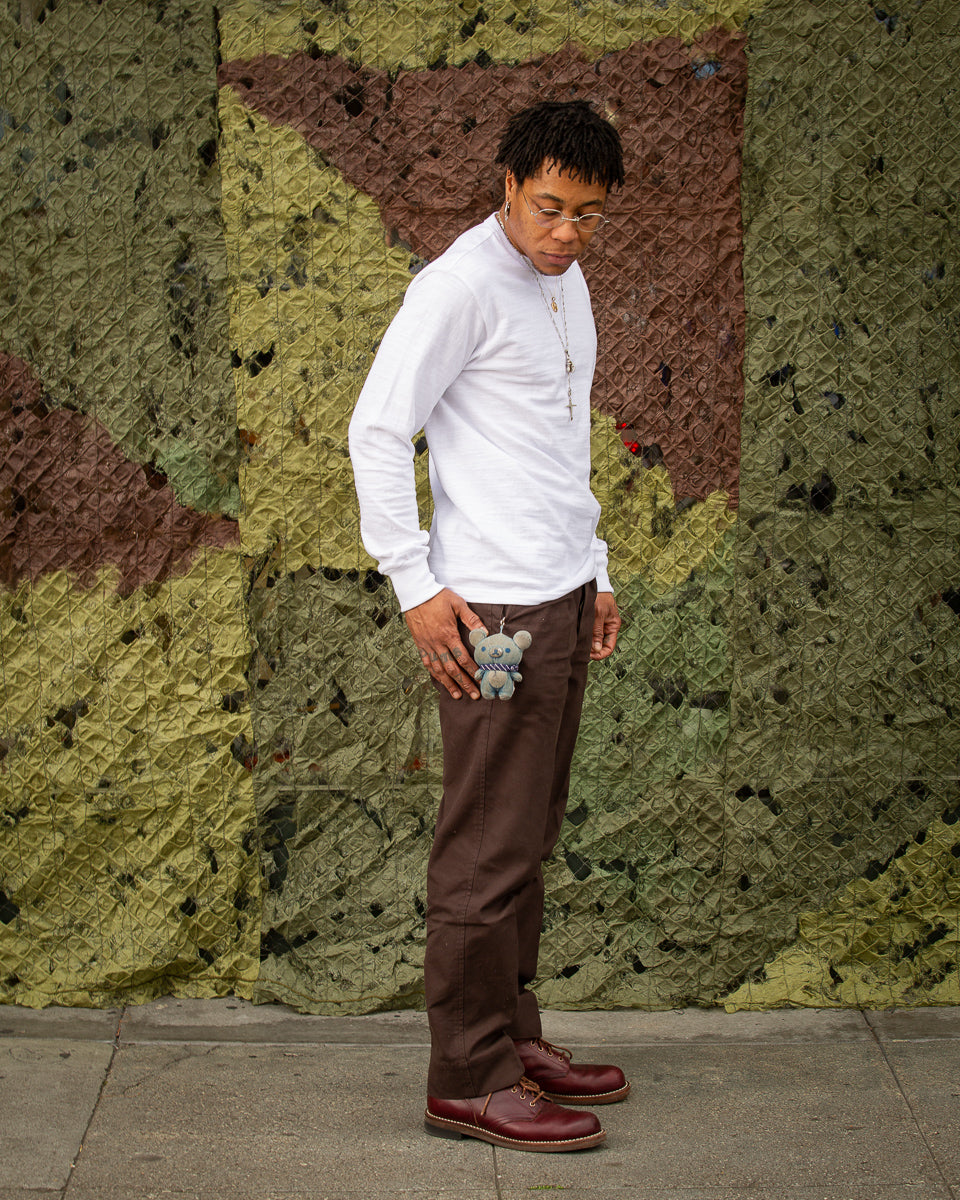 The Real McCoy's Loopwheeled Athletic Longsleeve Tee - White - Standard & Strange