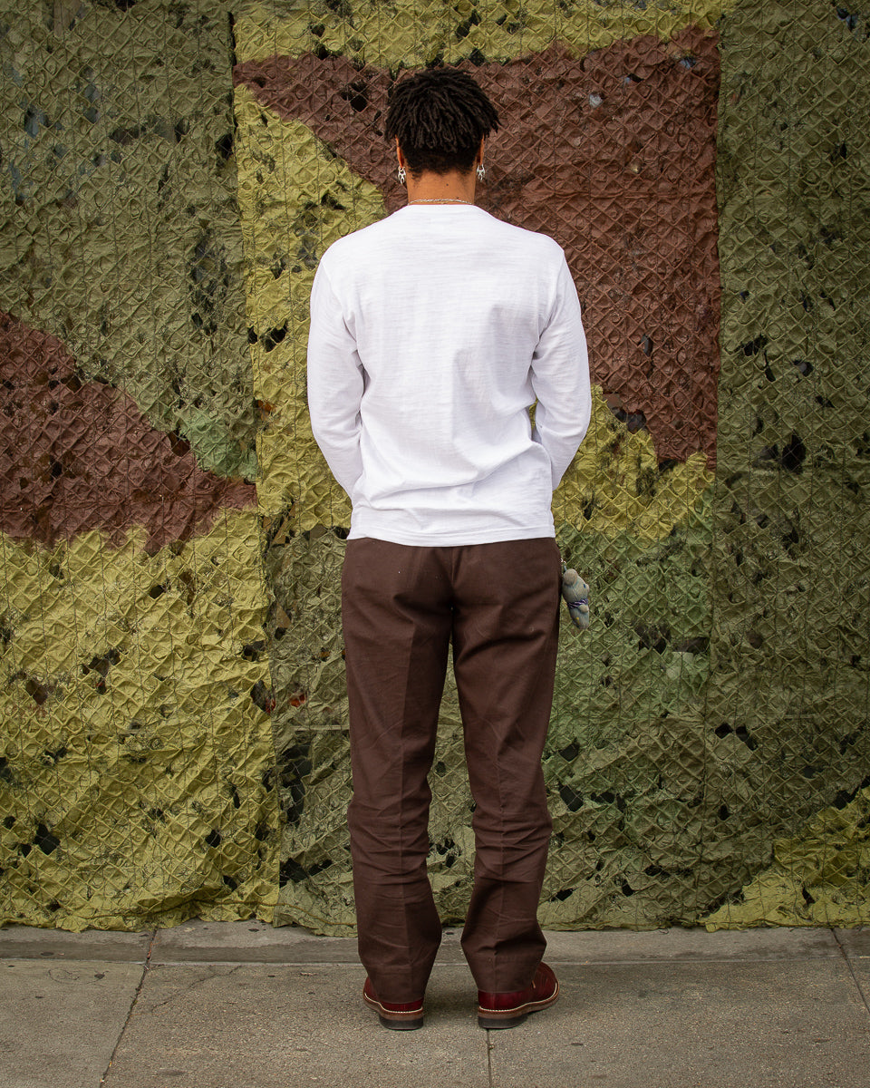 The Real McCoy's Loopwheeled Athletic Longsleeve Tee - White - Standard & Strange