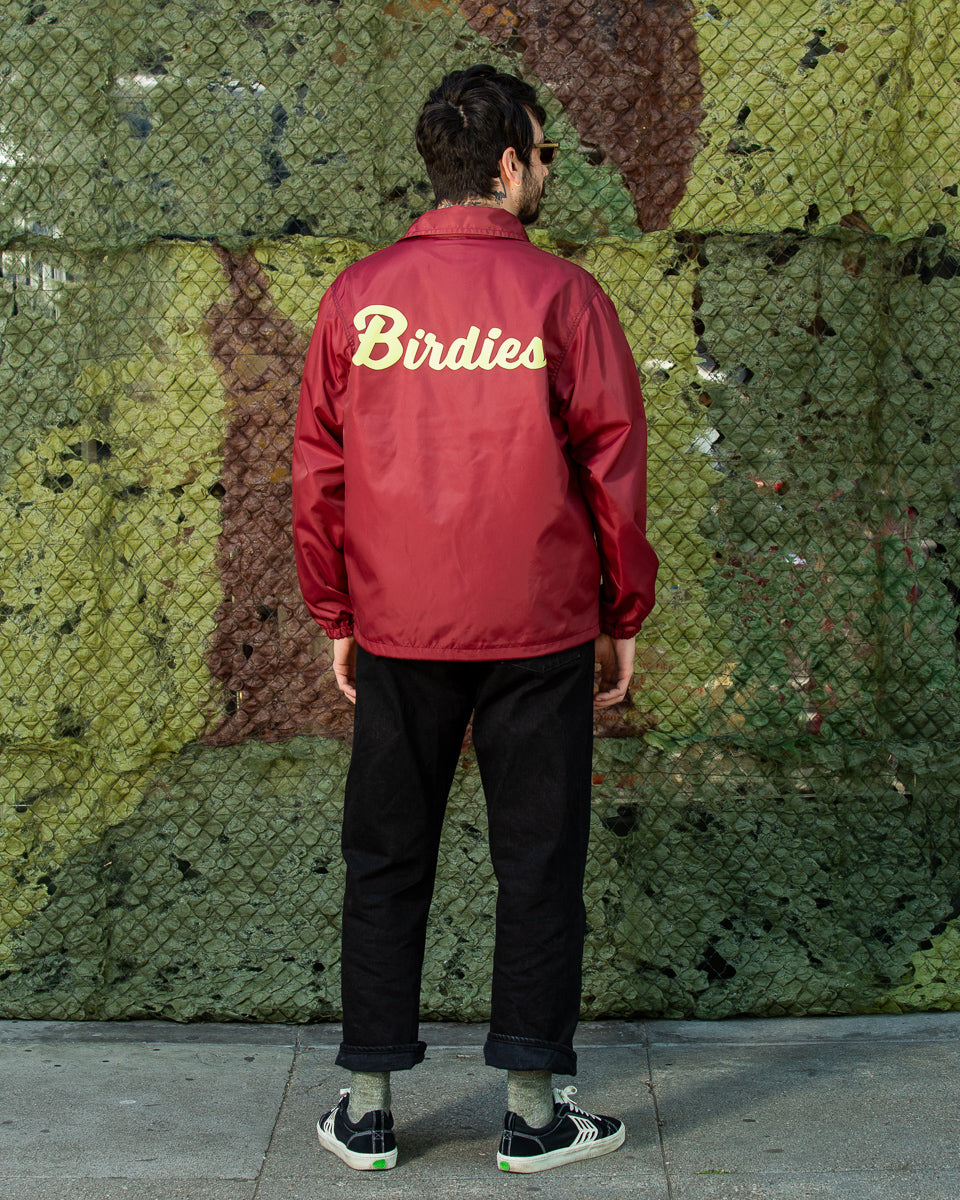 The Real McCoy's Nylon Coach Jacket / Birdies - Burgundy - Standard & Strange