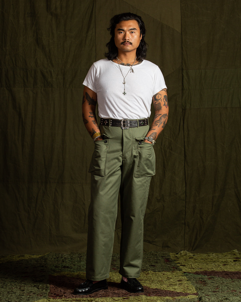 The Real McCoy's P-44 Utility Trousers - Sage Green - Standard & Strange