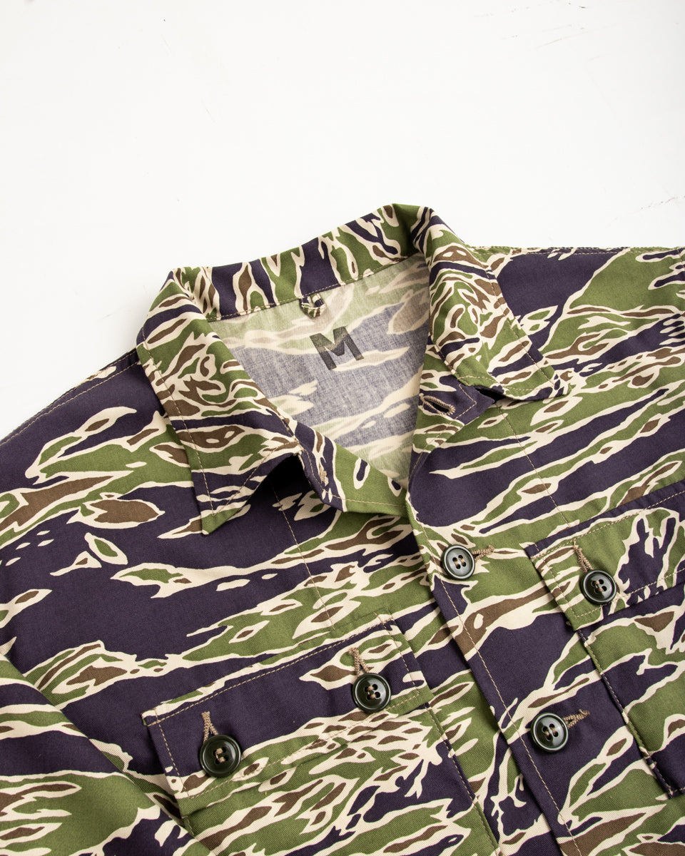 The Real McCoy's Tiger Camouflage Shirt - Late War Green - Standard & Strange