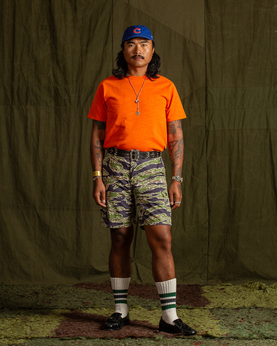 The Real McCoy's Tiger Camouflage Civilian Shorts - Late War Green - Standard & Strange