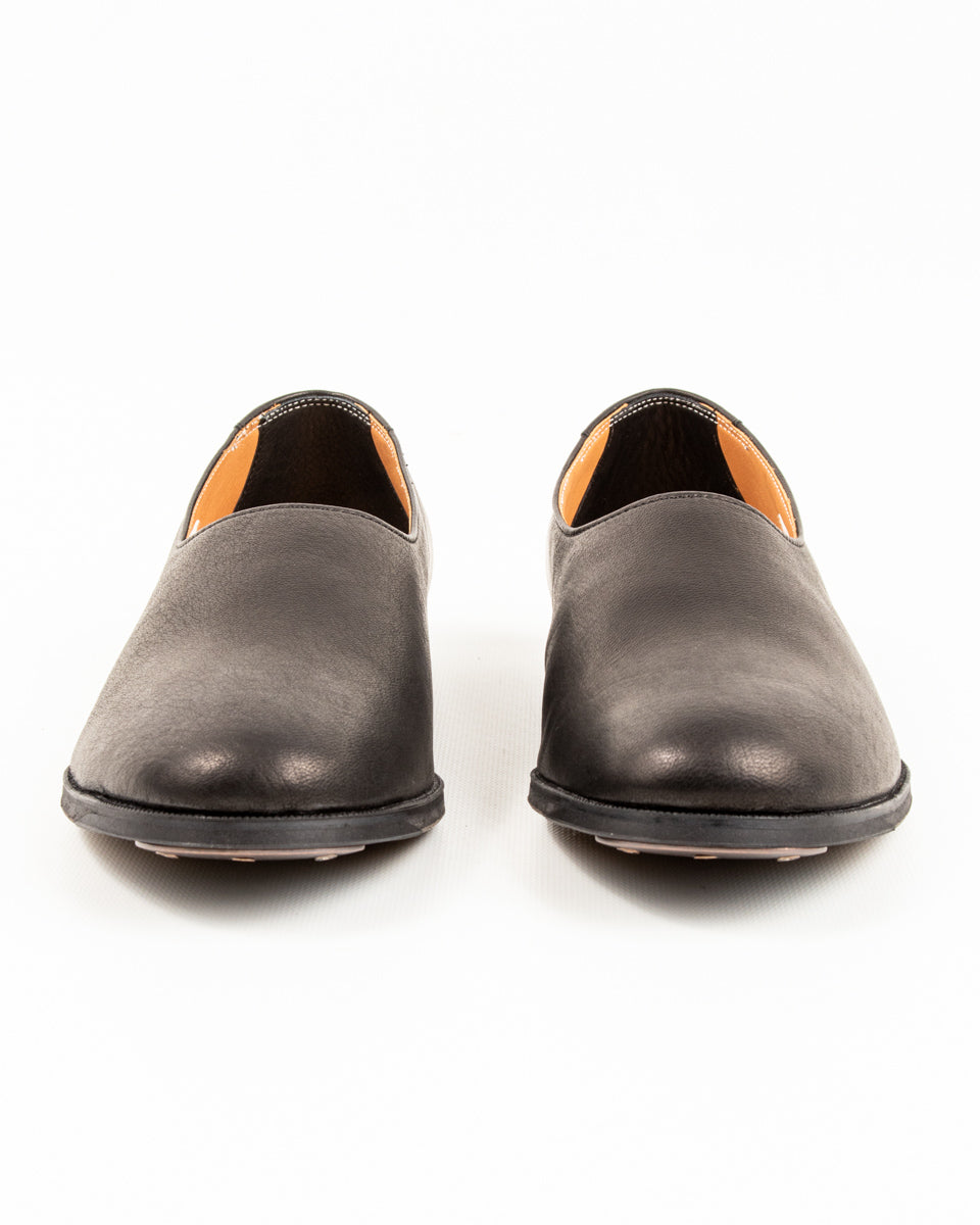Rolling Dub Trio Swan Slip On - Black Deerskin - Standard & Strange