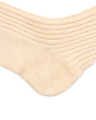 RoToTo Hemp/Organic Cotton Stripe Socks - White Sand/Turquoise - Standard & Strange