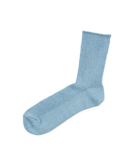 RoToTo Washi/Recycle Cotton Rib Socks - Sax - Standard & Strange