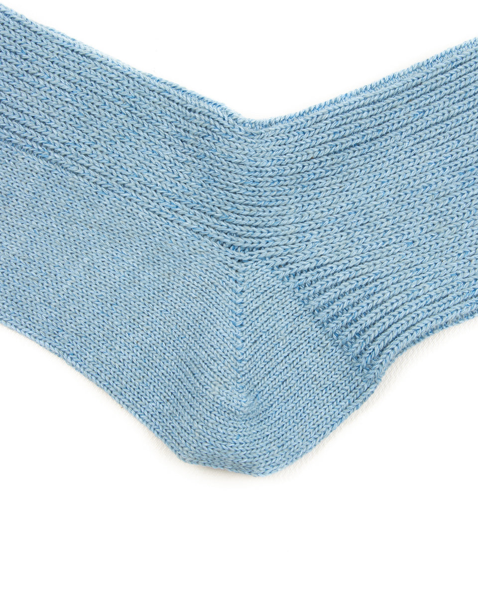 RoToTo Washi/Recycle Cotton Rib Socks - Sax - Standard & Strange