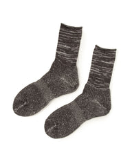 RoToTo Washi Pile Crew Socks - Charcoal - Standard & Strange