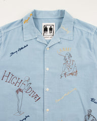 Samuel Zelig High Dive Camp Shirt - Light Blue - Standard & Strange