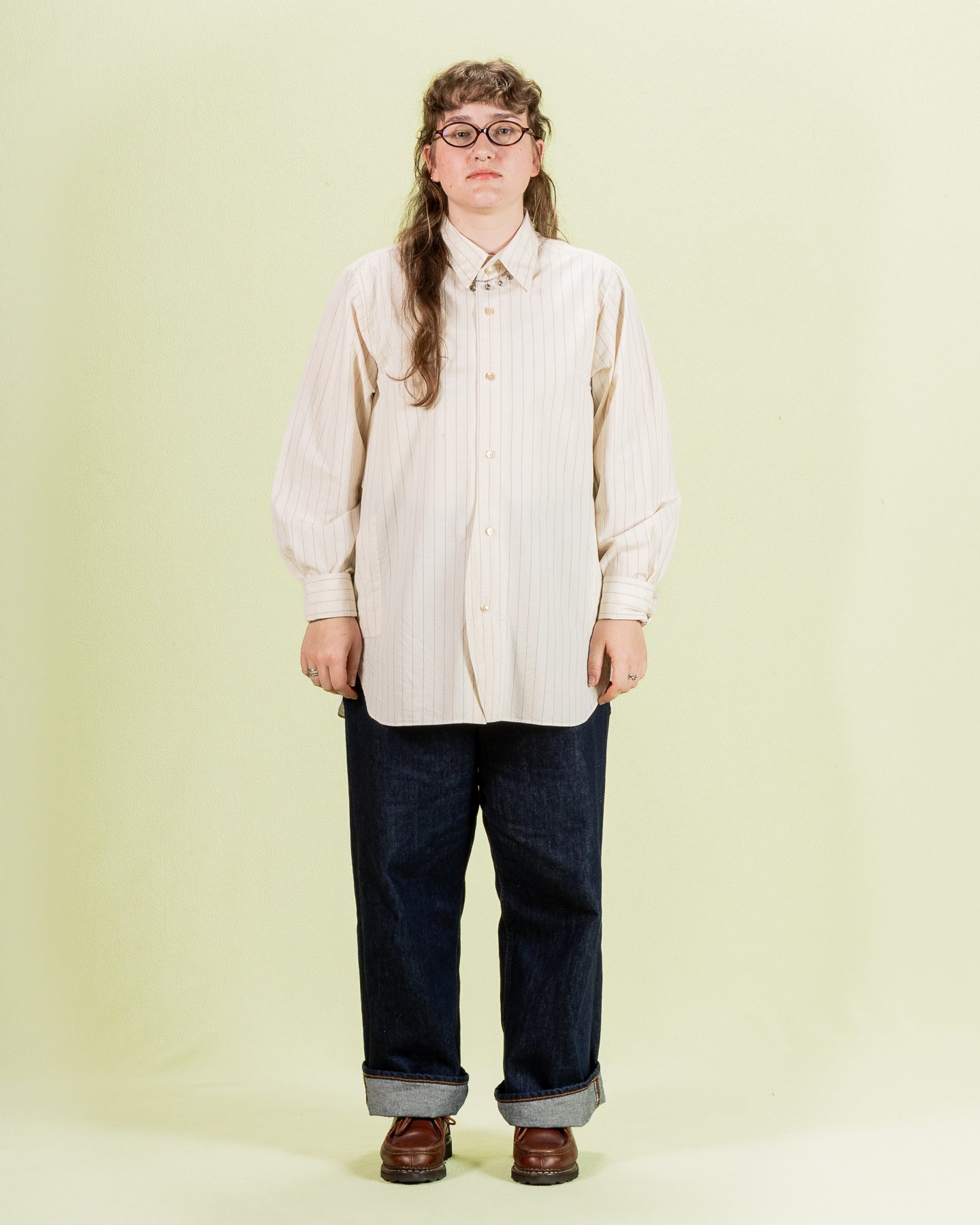 Senui Inside Pockets Shirt - Bed Linen Stripe - Standard & Strange