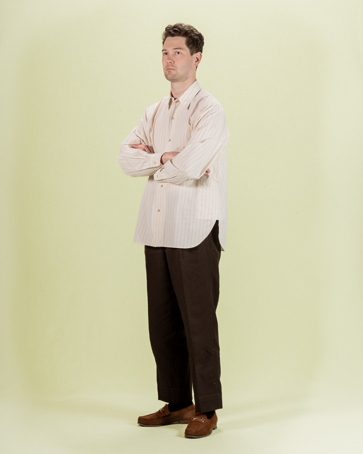 Senui Inside Pockets Shirt - Bed Linen Stripe - Standard & Strange