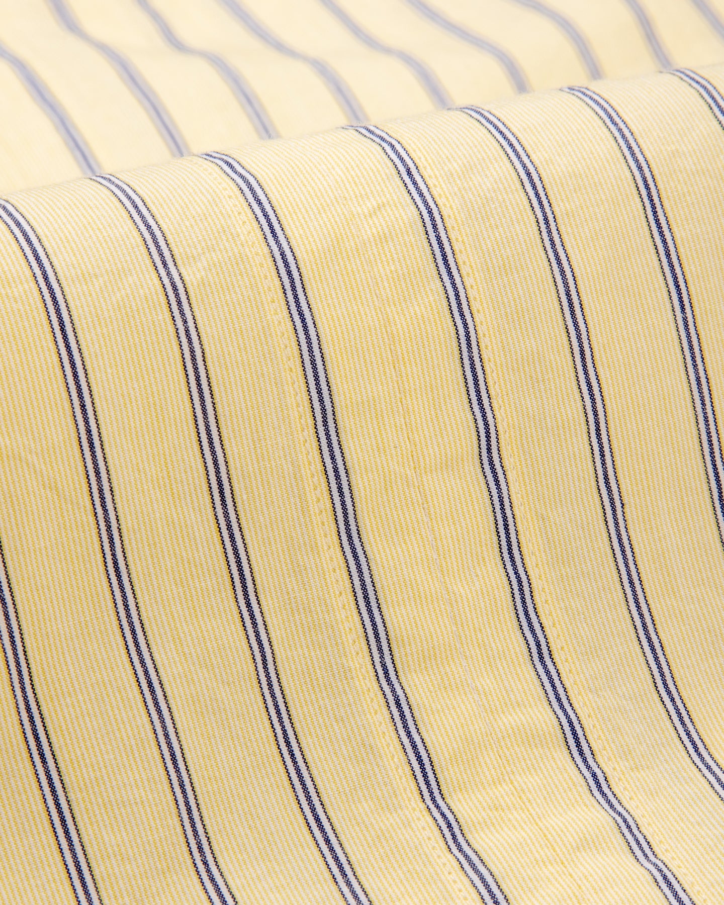 Senui Inside Pockets Shirt - Yellow Washed Fine Stripe - Standard & Strange