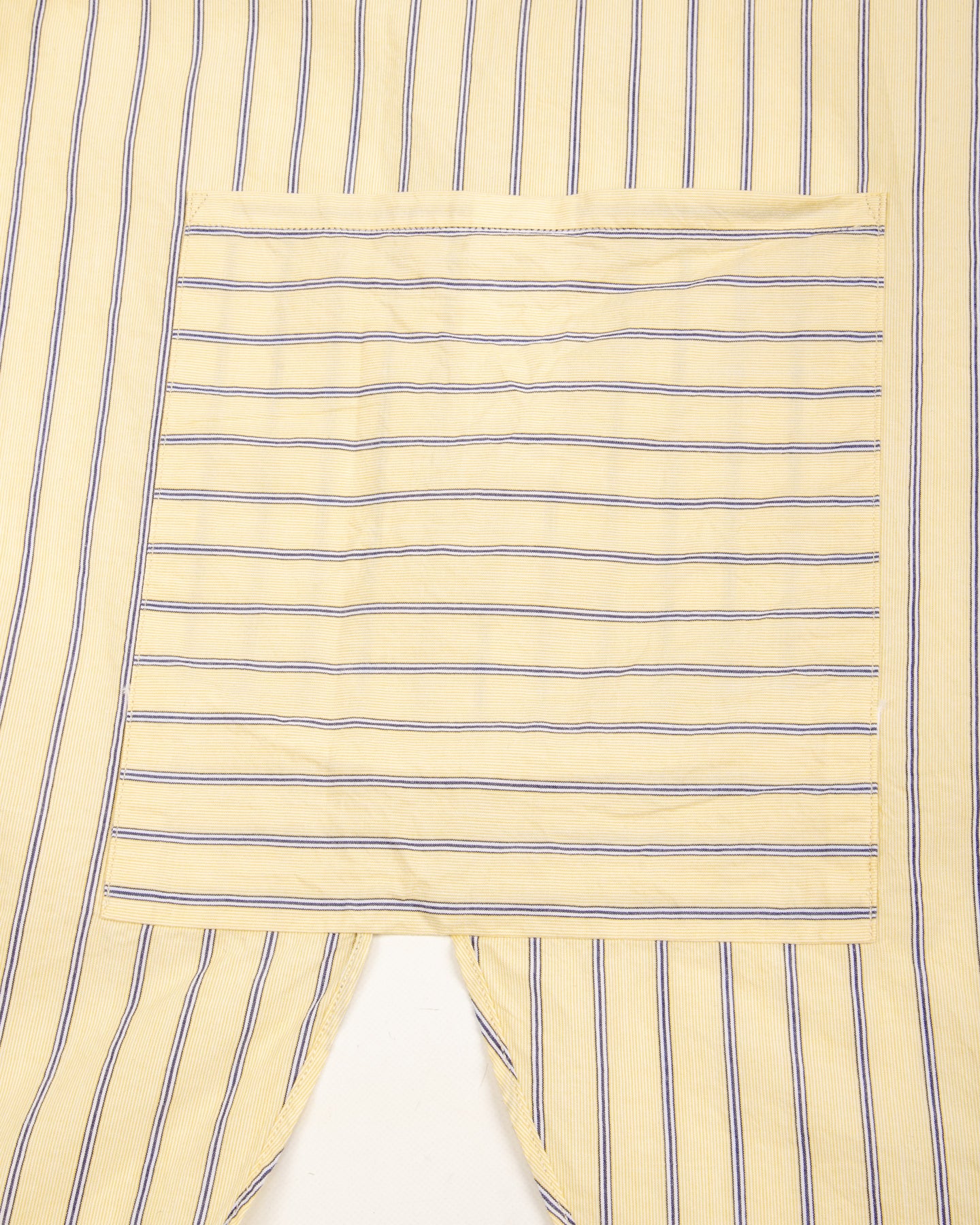 Senui Inside Pockets Shirt - Yellow Washed Fine Stripe - Standard & Strange