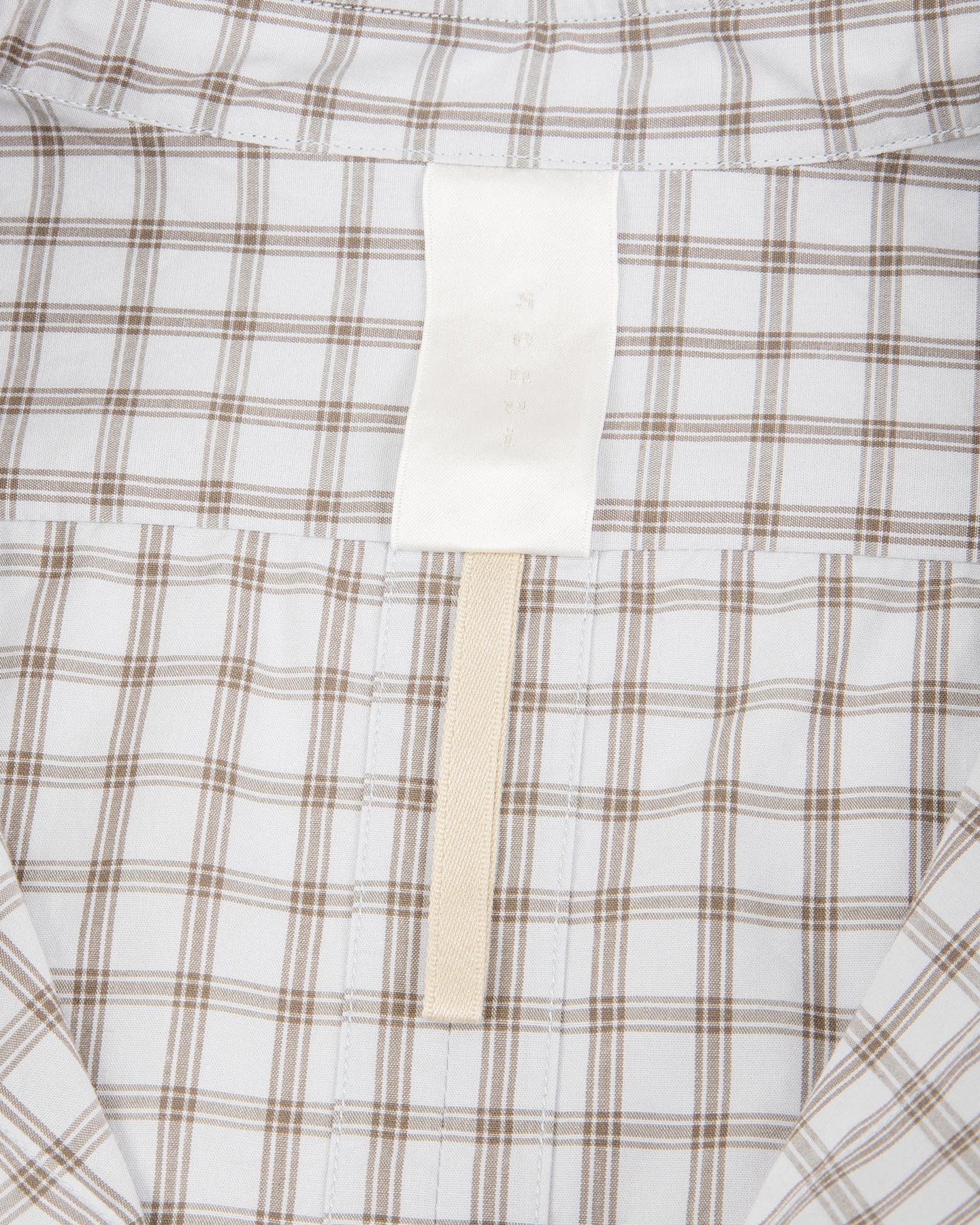 Senui Sally Side Slit Shirt - Green/Gray OG Typewriter Check 38/OS - Standard & Strange