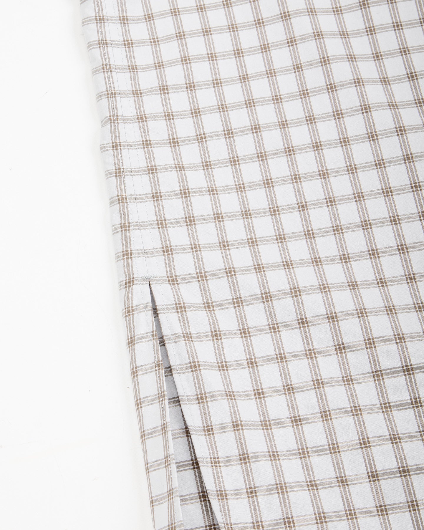 Senui Sally Side Slit Shirt - Green/Gray OG Typewriter Check 38/OS - Standard & Strange