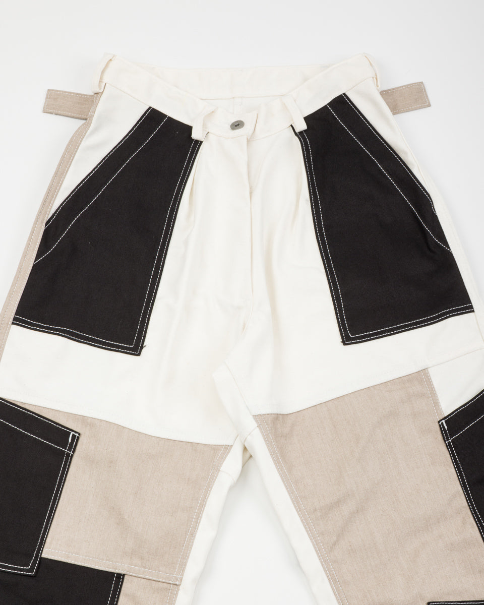 W'Menswear Unisex Freedom Flight Trouser - White/Black - Standard & Strange